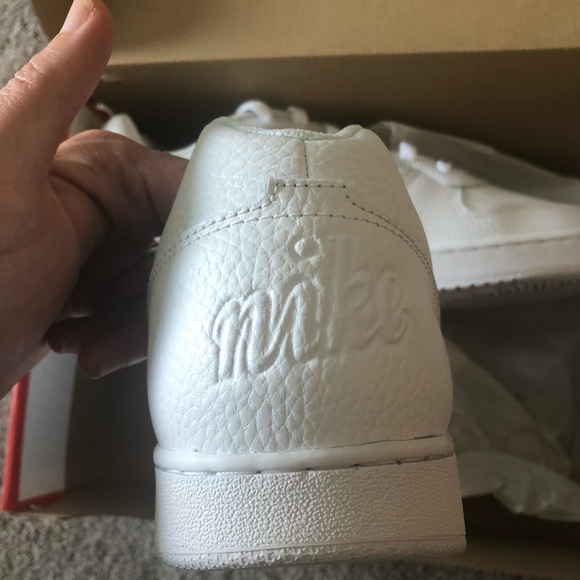 Nike Ebernon Low Premium White Swish Shoe NEW - Picture 4 of 8